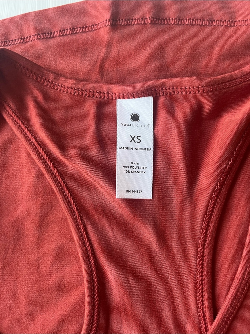 Yogalicious Burnt Orange/Red Racerback Tank Top Size XS - Picture 2 of 6